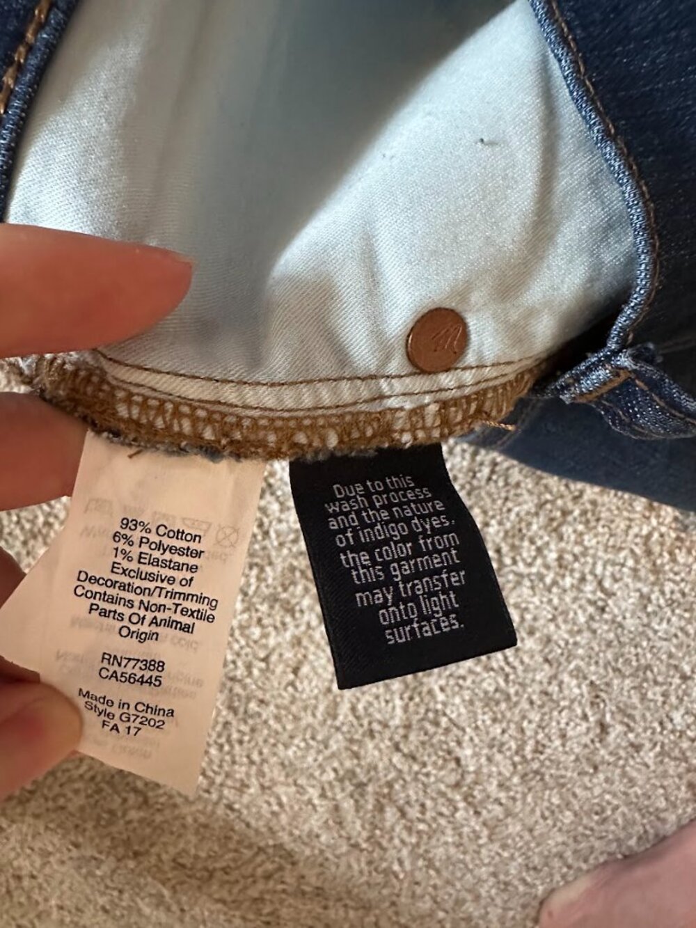 Madewell Cali Demi Boot Jeans Size 26 Inseam 26" - Picture 6 of 9